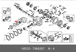 Уплотняющее кольцо, дифференциал 7984287 IVECO