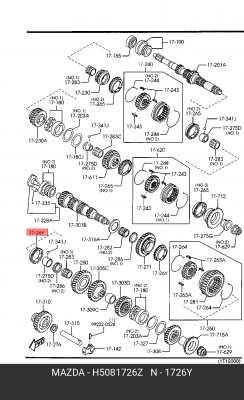 Кольцо синхронизатора H5081726Z MAZDA