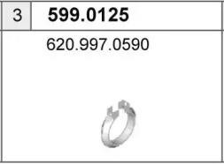 Монтажный комплект, глушитель 5990125 ASSO