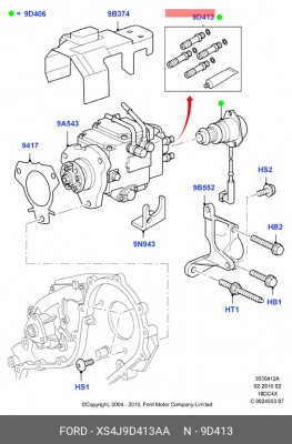 Ремкомплект, распределитель зажигания XS4J9D413AA FORD