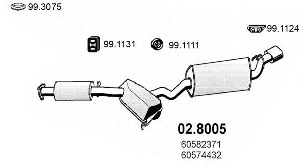 Средний / конечный глушитель ОГ 028005 ASSO