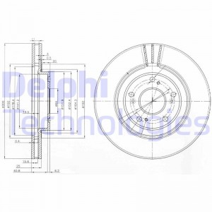 Тормозной диск BG3747 DELPHI