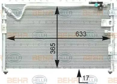 Конденсатор, кондиционер 8FC351303041 HELLA