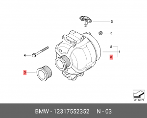 Ремкомплект, генератор 12 31 7 552 352 BMW