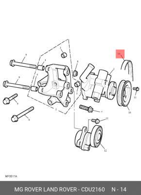 Поликлиновой ремень CDU2160 MG ROVER LAND ROVER
