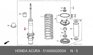 Амортизатор подвески 51606SG0034 HONDA