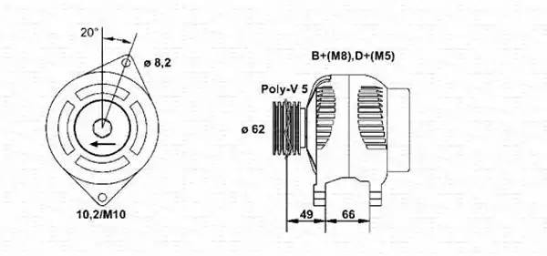 Генератор 943356995010 MAGNETI MARELLI