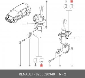 Амортизатор подвески 8200620348 RENAULT