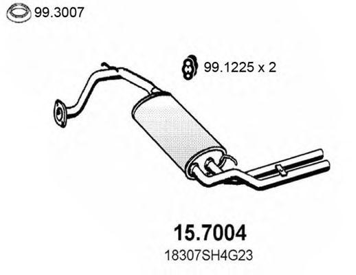 Глушитель выхлопных газов конечный 157004 ASSO