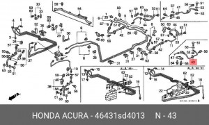 Тормозной шланг 46431SD4013 HONDA