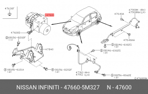 Гидроагрегат, тормозная система 47660-5M327 NISSAN