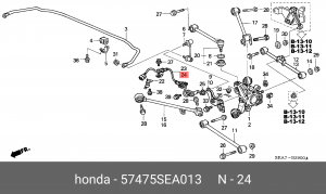 Датчик, частота вращения колеса 57475-SEA-013 HONDA