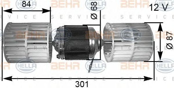 Электродвигатель, вентиляция салона 8EW351034041 HELLA
