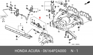 Клапанная форсунка 06164P2A000 HONDA