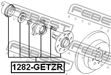 Ступица колеса 1282-GETZR FEBEST