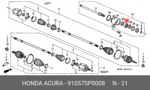 Деталь 91057SP0008 HONDA