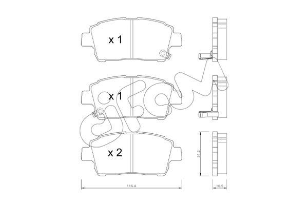 Комплект тормозных колодок, диско 822-423-0 CIFAM