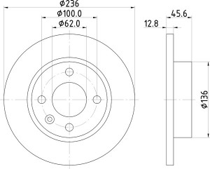 Тормозной диск MDC921 MINTEX