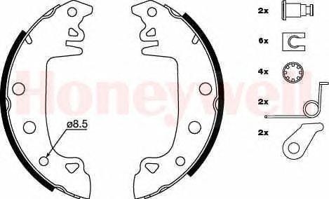 Комплект тормозных колодок 362303B BENDIX JURID