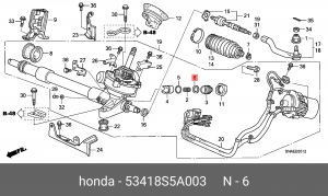 Прокладка масляного поддона ДВС 53418S5A003 HONDA