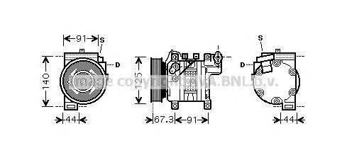 Компрессор, кондиционер DNK273 AVA