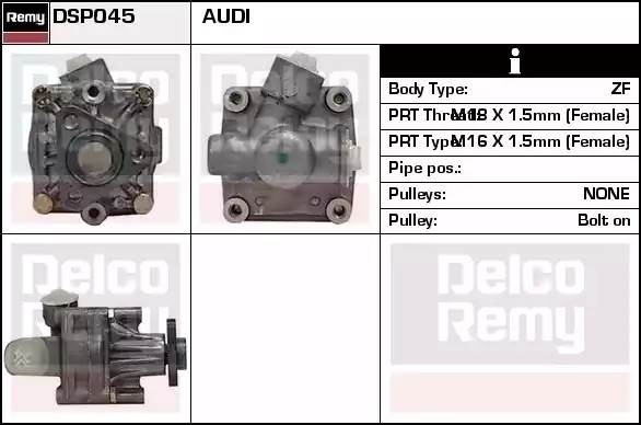 Гидравлический насос, рулевое управление DSP045 DELCO REMY
