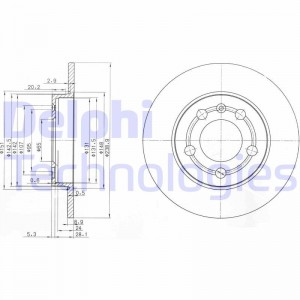 Тормозной диск BG3738 DELPHI