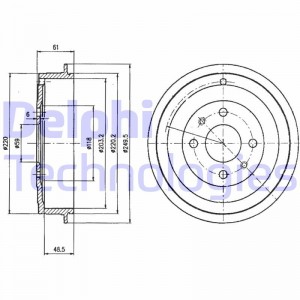 Тормозной барабан BF413 DELPHI