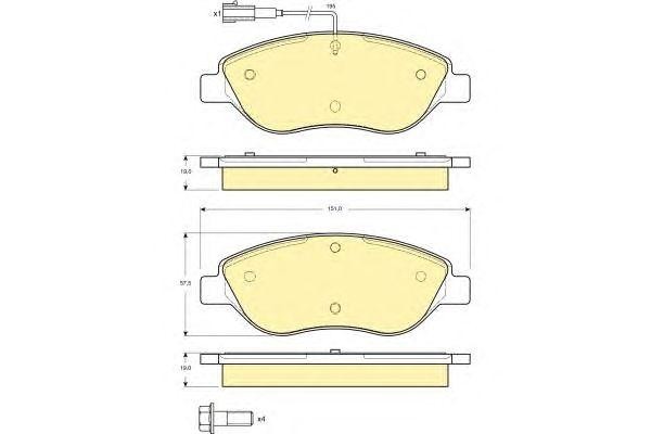 Комплект тормозных колодок, диско 6114844 GIRLING