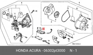 Блок управления, система зажигания 06302PT3000 HONDA