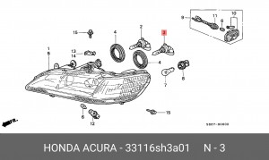 Лампа 33116SH3A01 HONDA