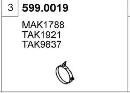 Монтажный комплект, глушитель 5990019 ASSO