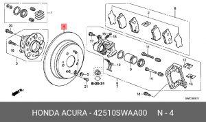 Диск тормозной 42510SWAA00 HONDA