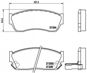 Комплект тормозных колодок, диско P79005 BREMBO