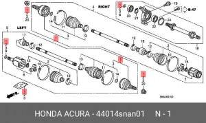 ШРУС 44014SNAN01 HONDA