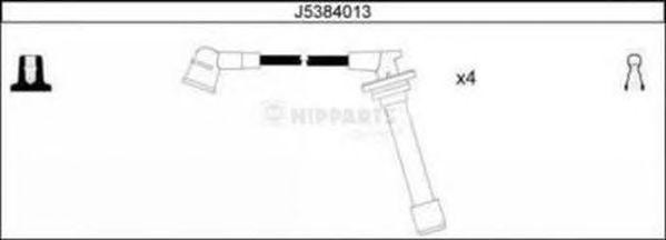 Ккомплект проводов зажигания J5384013 H B JAKOPARTS NIPPARTS
