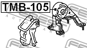 Подушка двигателя TMB-105 FEBEST