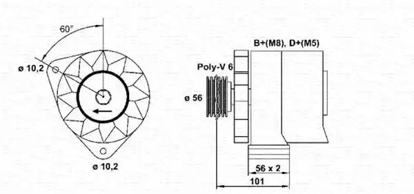 Генератор 943356811010 MAGNETI MARELLI