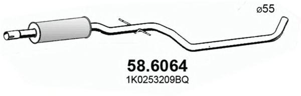 Средний глушитель выхлопных газов 586064 ASSO