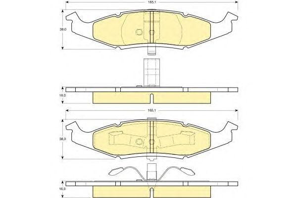 Комплект тормозных колодок, диско 6140065 GIRLING