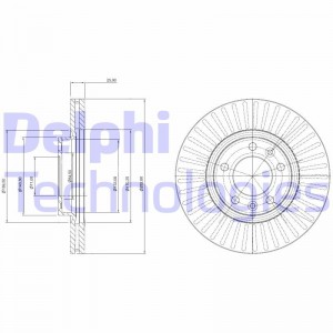 Тормозной диск BG3835 DELPHI