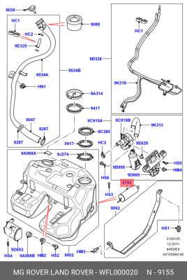 Топливный фильтр WFL000020 MG ROVER LAND ROVER