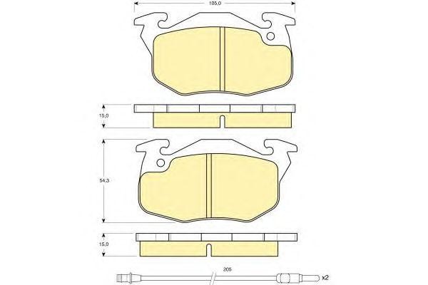 Комплект тормозных колодок, диско 6110793 GIRLING