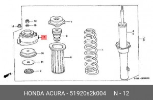 Опора амортизатора подвески 51920S2K004 HONDA