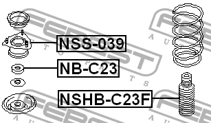 Подшипник опоры амортизатора подвески NB-C23 FEBEST