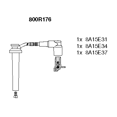 Ккомплект проводов зажигания 800R176 BREMI