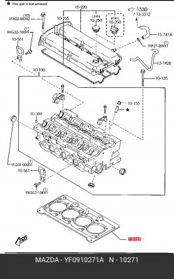Прокладка ГБЦ YF0910271A MAZDA