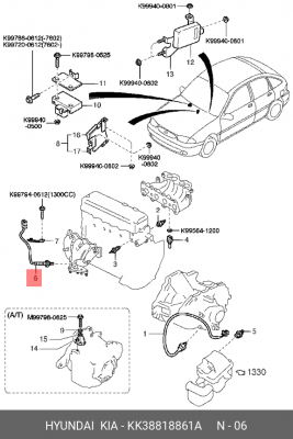 Лямбда-зонд KK38818861A HYUNDAI KIA