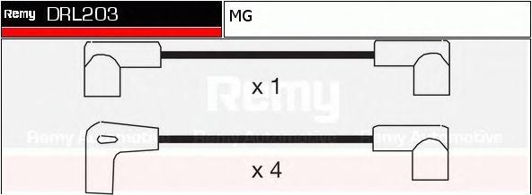 Ккомплект проводов зажигания DRL203 DELCO REMY