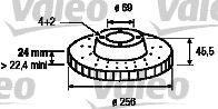 Тормозной диск 186648 VALEO PHC